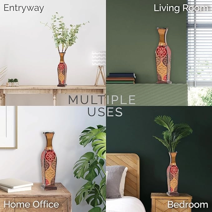 MinimalKind |Harlequin Decorative Metal Vase - Image 2